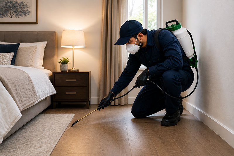 Certified pest control technician working in Sharjah