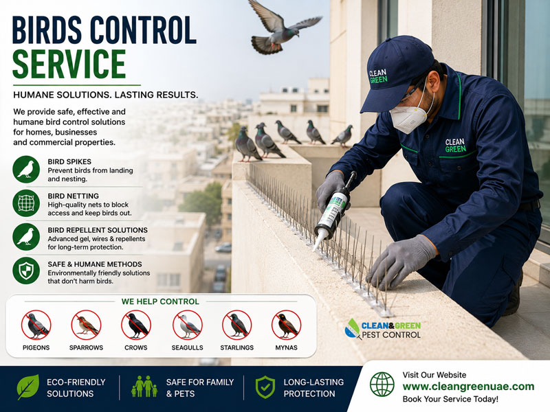 Pigeon proofing installation on a Sharjah apartment balcony