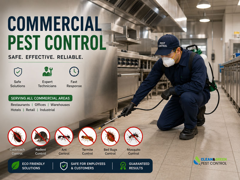 Office pest control treatment carried out after hours in Sharjah