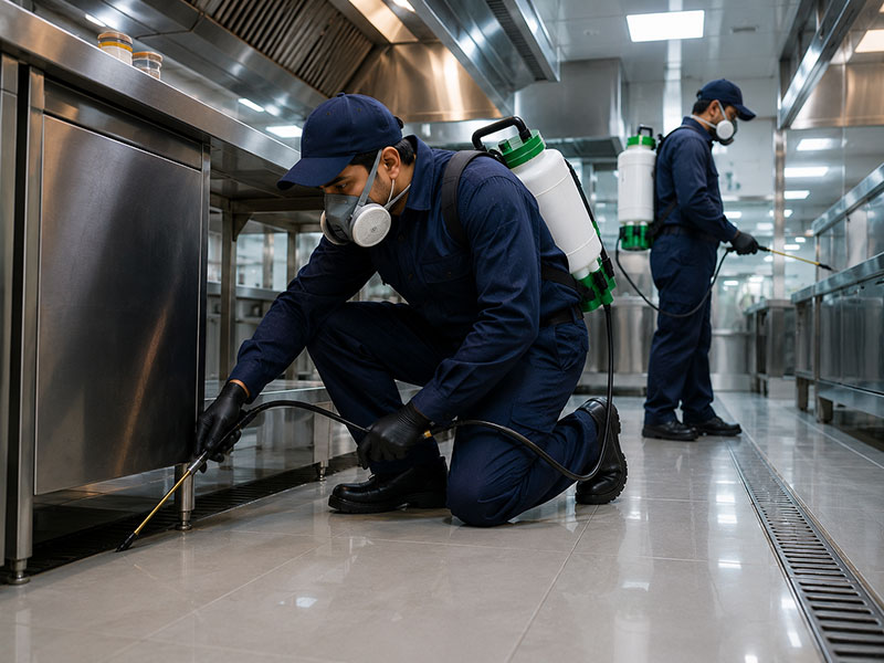 Commercial pest control site survey in Sharjah