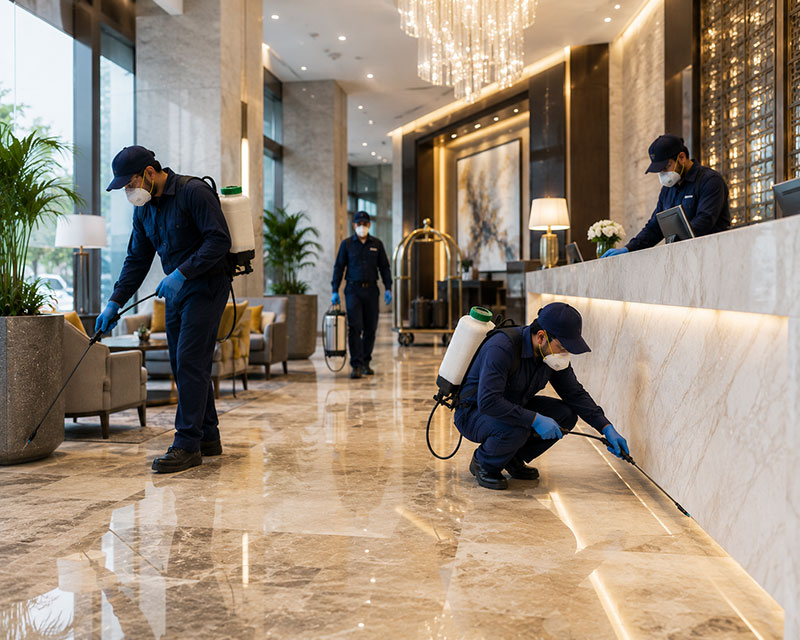 Hotel pest control documentation and reporting in Sharjah