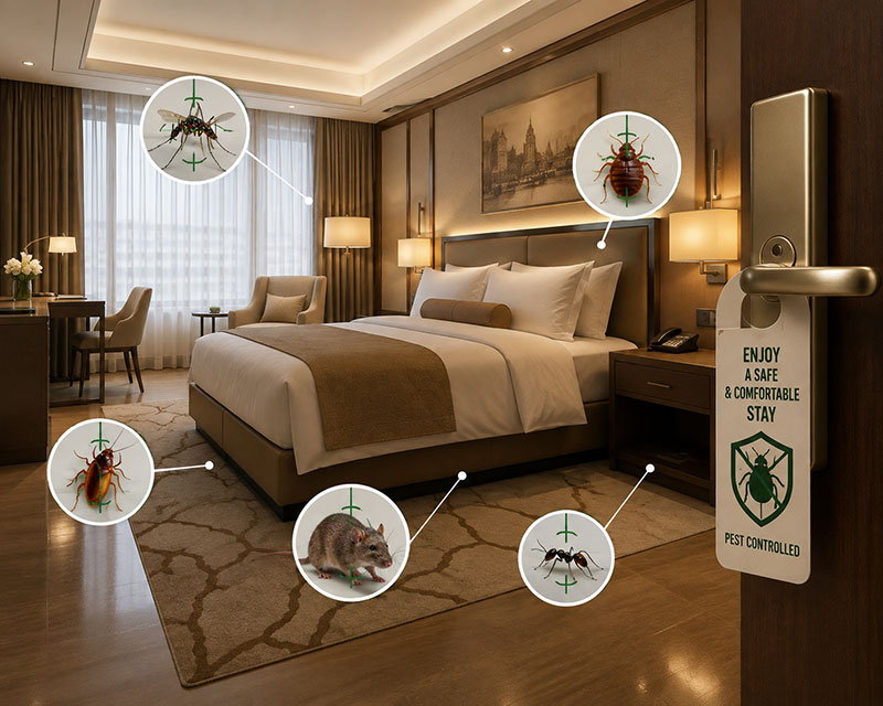Hotel pest control service for hospitality properties in Sharjah
