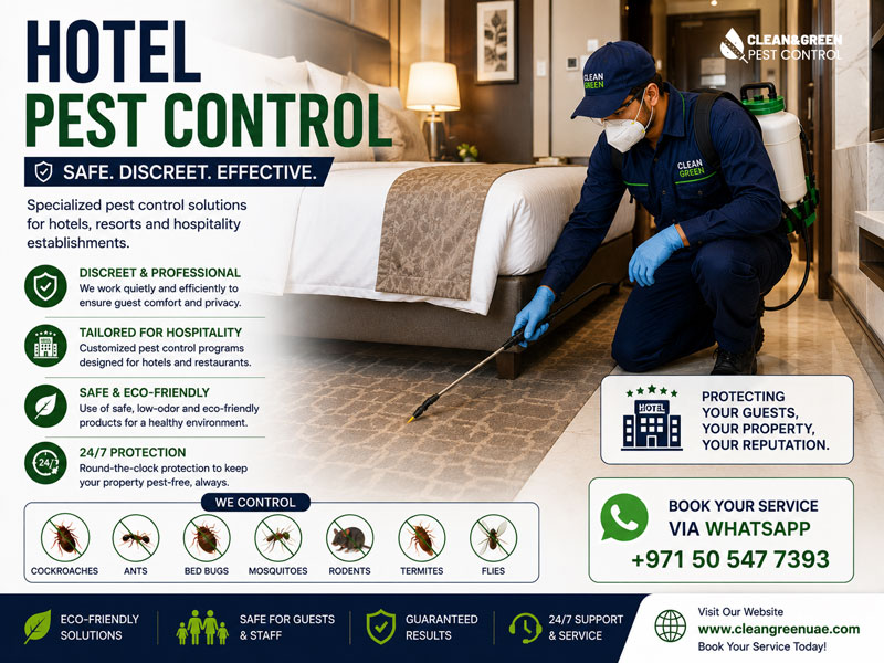 Hotel guest room bed bug inspection in Sharjah