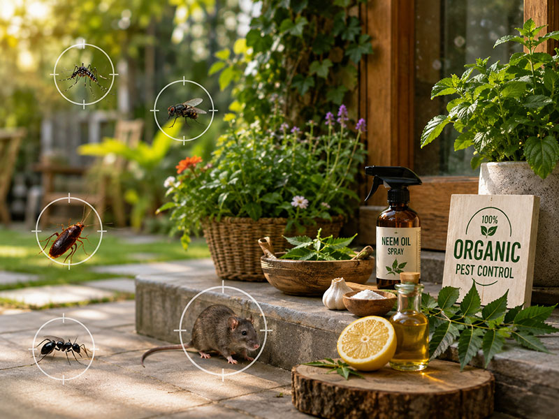 Organic pest control using plant-derived treatments in Sharjah