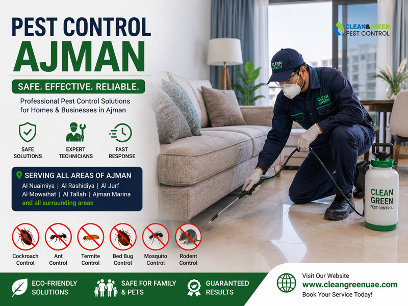 Residential pest control treatment in an Ajman apartment