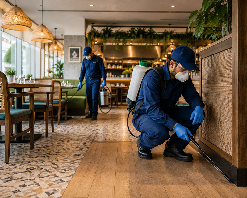 Restaurant kitchen pest control survey in Sharjah