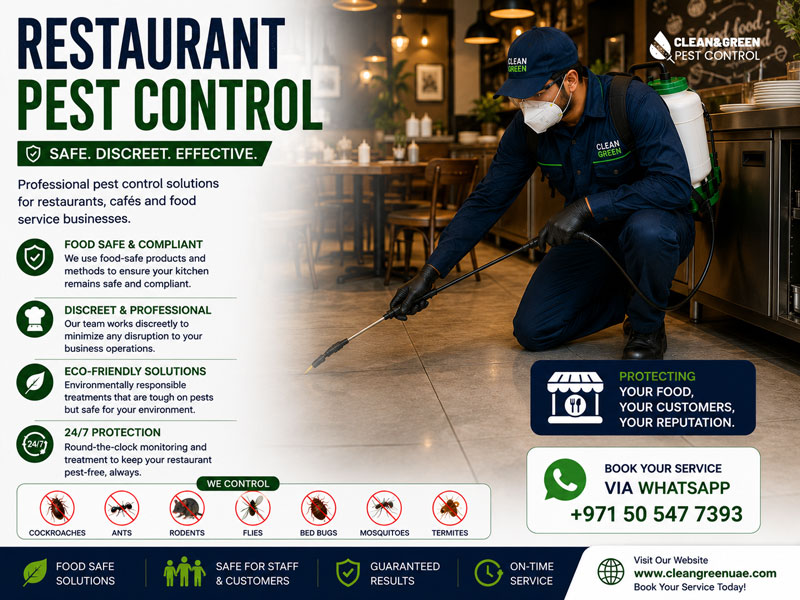 Gel baiting applied in a Sharjah restaurant kitchen after closing